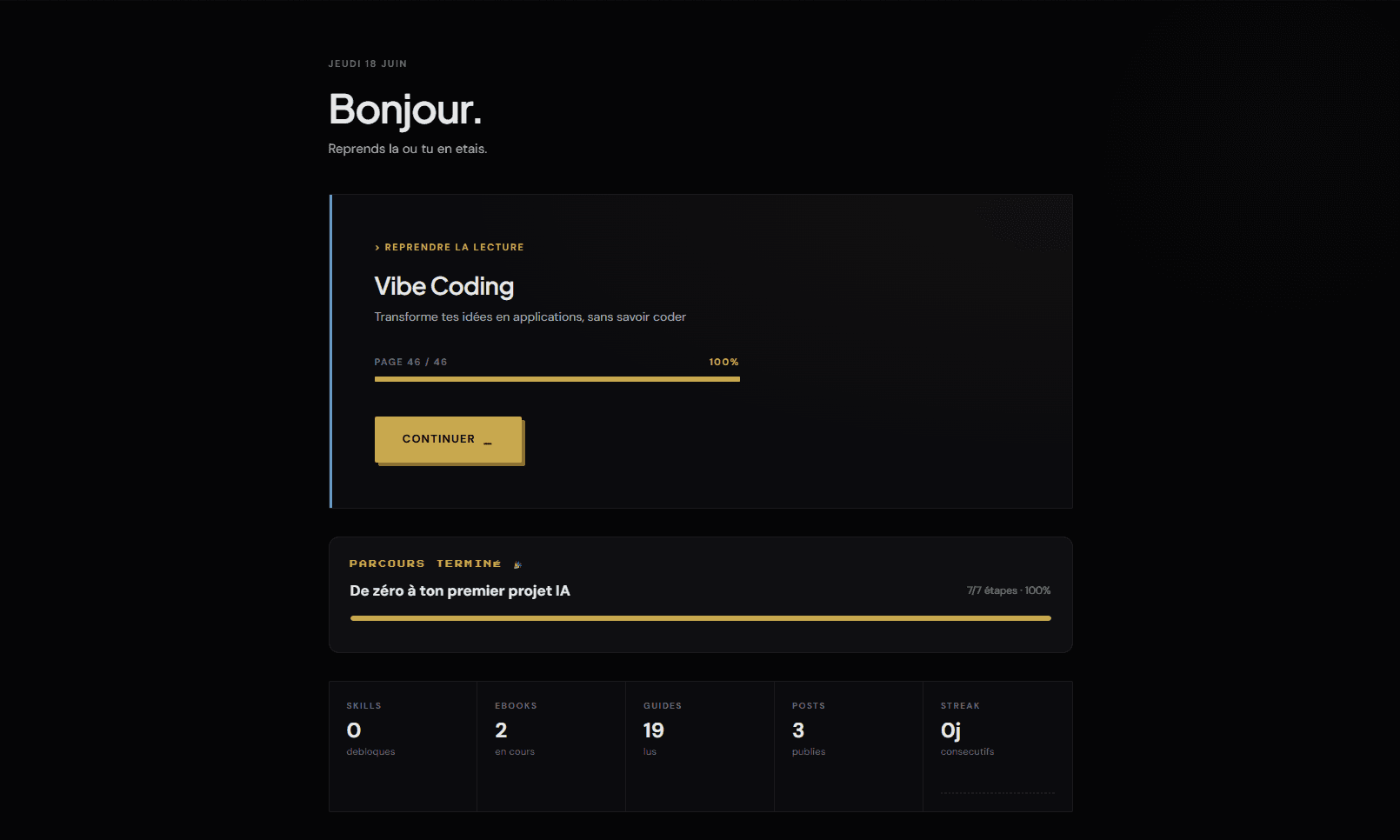 The Prompt Academy — SaaS de formation à l'IA appliquée